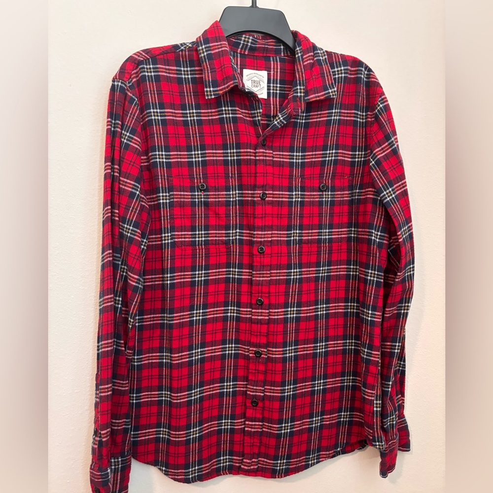 TRUE CRAFT Original Handcrafted Flannel Christmas Plaid Men's Shirt